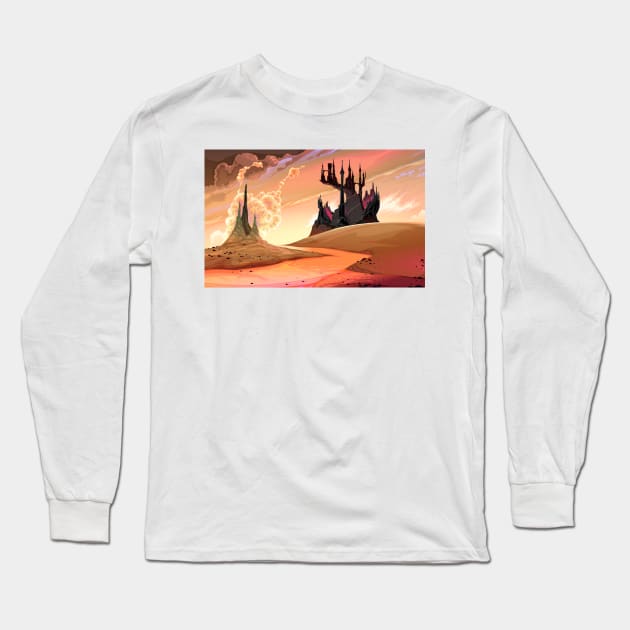 Landscape Fantasy Long Sleeve T-Shirt by ddraw